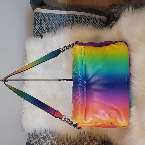 💕Kurt Geiger Large Kensington Ombre Rainbow❤🧡💛💚💙💜Leather Bag💕 - Picture 3 of 15
